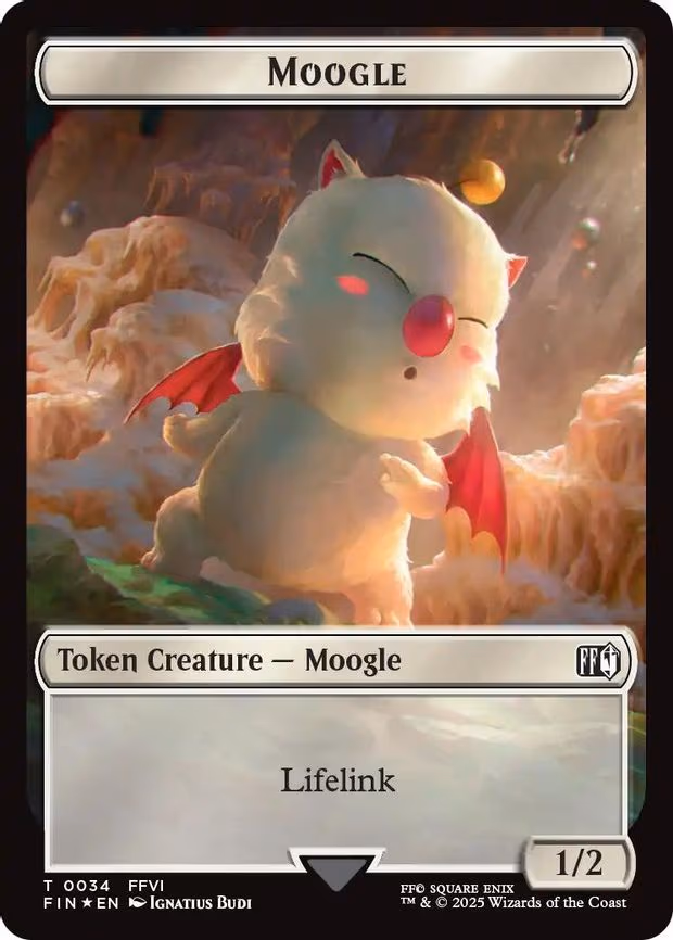 Moogle (0034) // Treasure (0036) Double-Sided Token