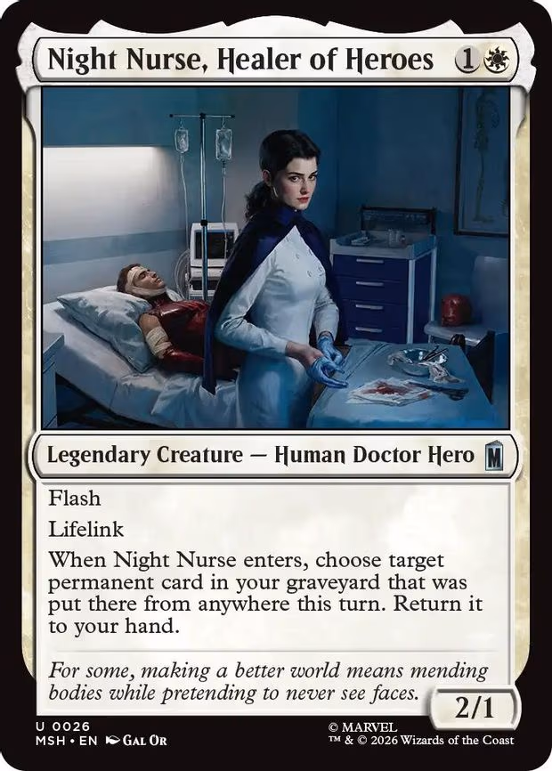 Night Nurse, Healer of Heroes - U (26)