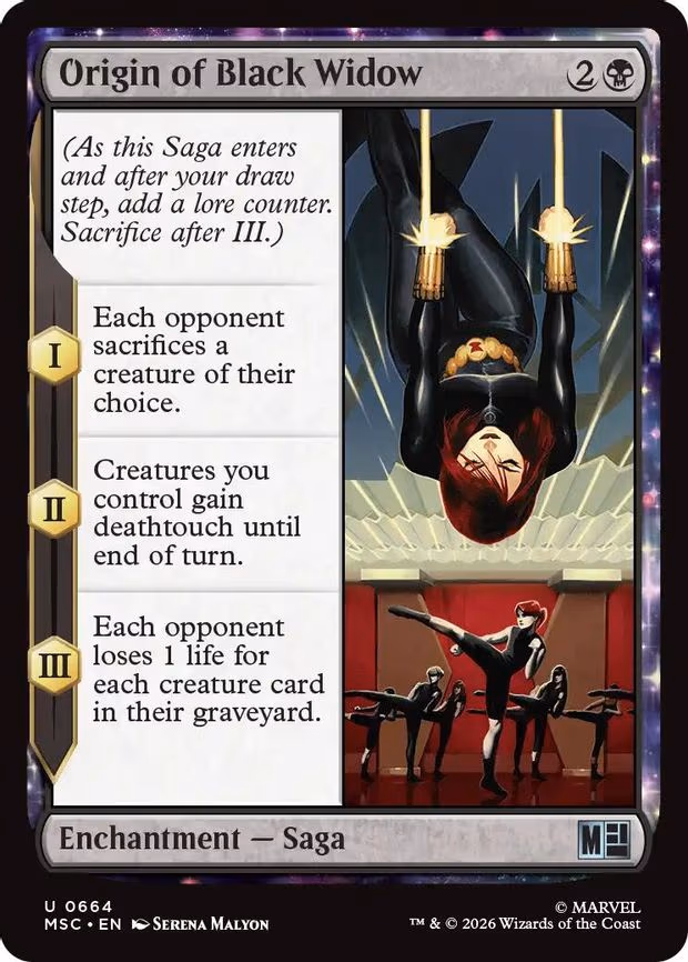 Origin of Black Widow - U (664)