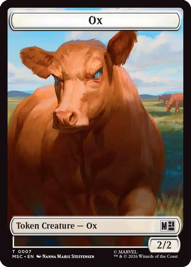 Ox (0007) // Construct (0014) Double-Sided Token - T (7 // 14)