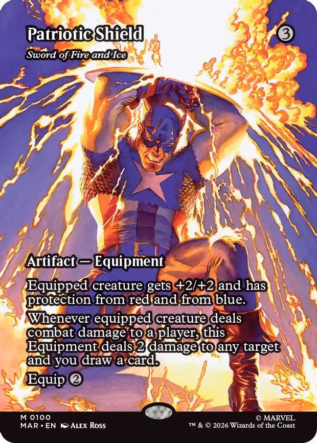 Patriotic Shield - Sword of Fire and Ice - M (100)
