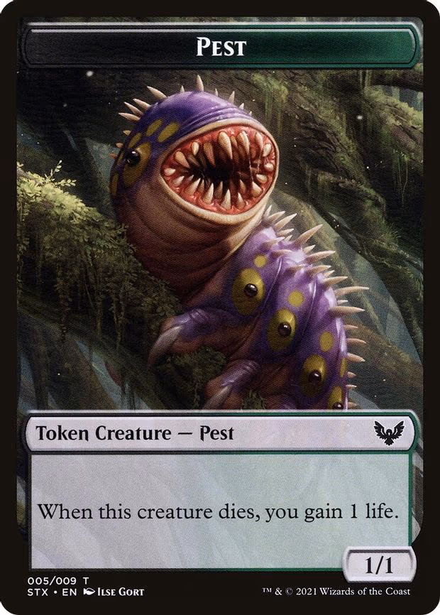 Pest (005) // Blood (017) Double-Sided Token (Challenger 2022)