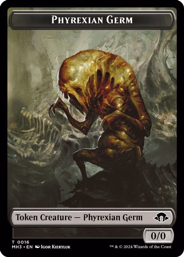 Phyrexian Germ // Spirit (0028) Double-Sided Token - T (16 // 28)