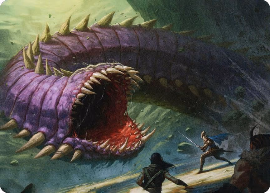Purple Worm Art Card