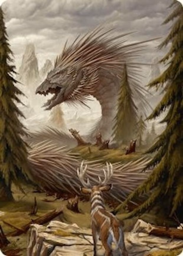 Quilled Greatwurm Art Card