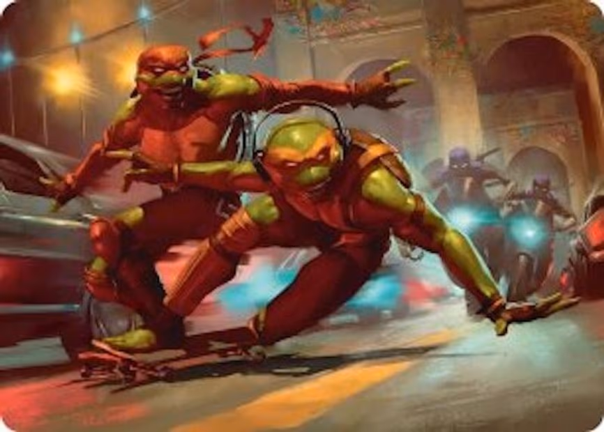 Raph & Mikey, Troublemakers Art Card