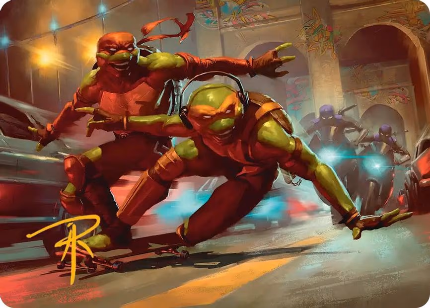 Raph & Mikey, Troublemakers Art Card