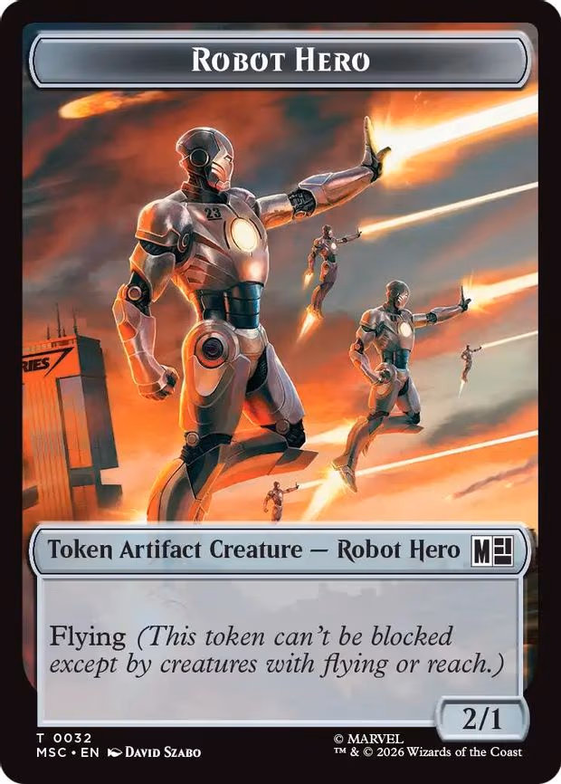 Robot Hero // Villain Double-Sided Token - T (32 // 9)