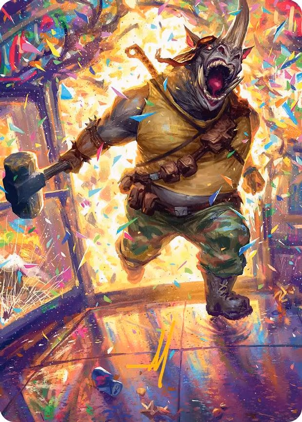 Rocksteady, Rowdy Rhino Art Card