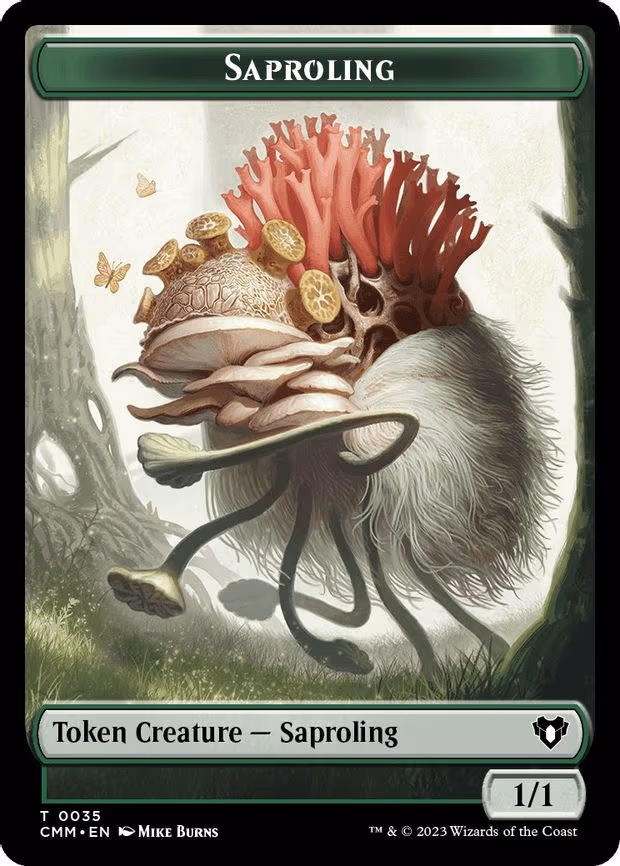 Saproling // Dragon (0021) Double-Sided Token