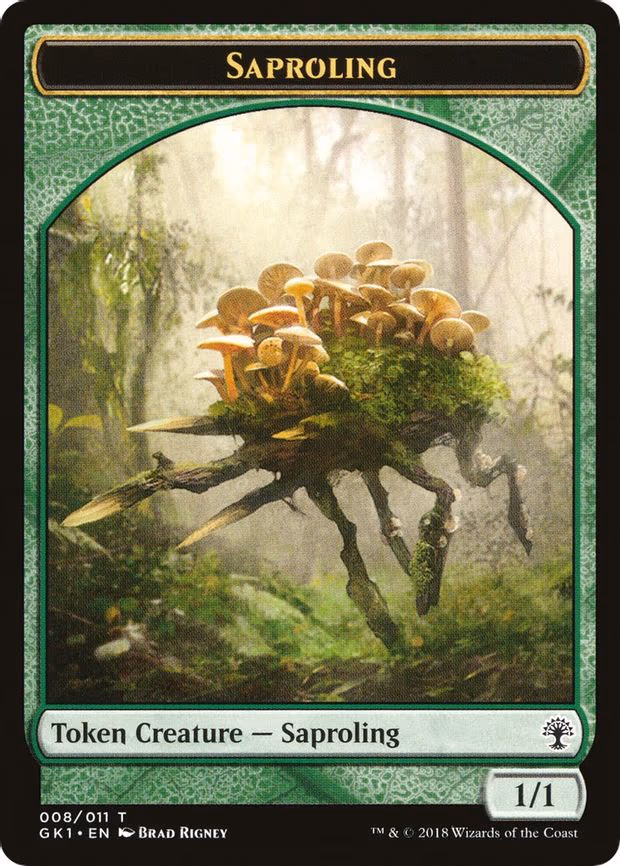 Saproling // Wurm Double-Sided Token