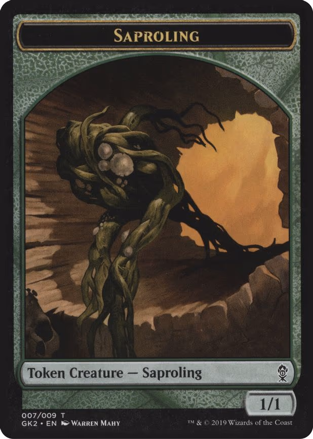 Saproling // Wurm Double-Sided Token