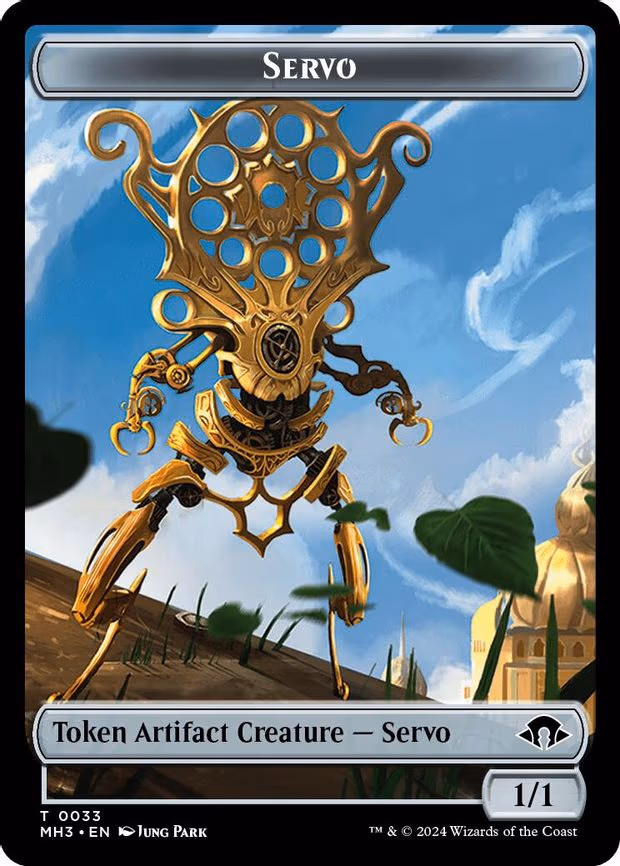 Servo // Phyrexian Wurm (0017) Double-Sided Token