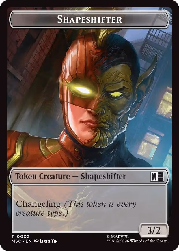 Shapeshifter (0002) // Villain (0009) Double-Sided Token - T (2 // 9)