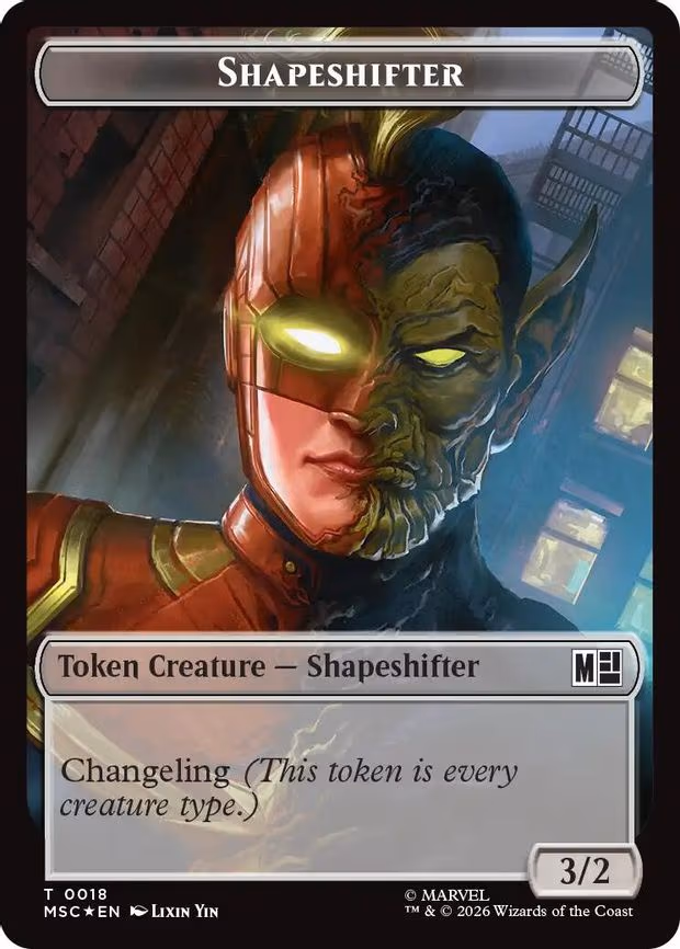 Shapeshifter (0018) // Villain (0025) Double-Sided Token - T (18 // 25)