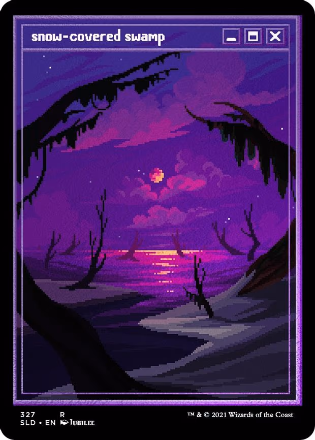 Snow-Covered Swamp (PixelSnowLands.jpg)