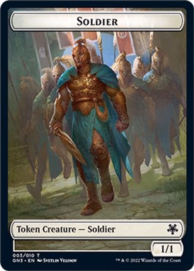 Soldier // Elf Warrior Double-Sided Token