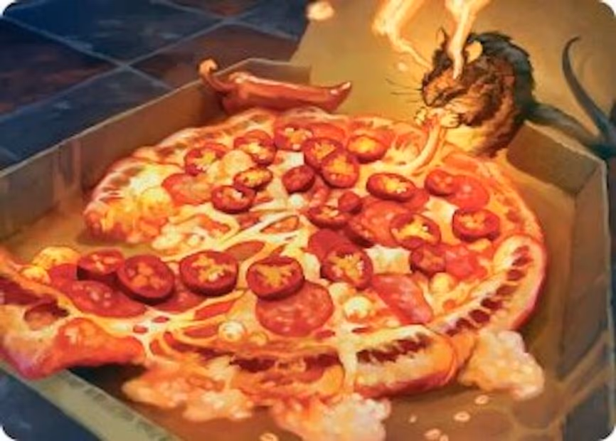 Spicy Oatmeal Pizza Art Card