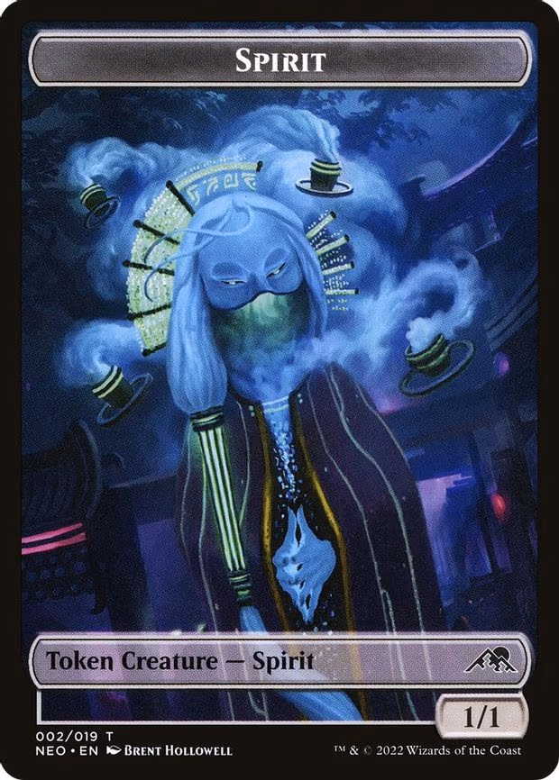 Spirit (002) // Emblem - Tezzeret, Betrayer of Flesh Double-sided Token
