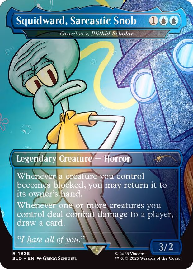Squidward, Sarcastic Snob - Grazilaxx, Illithid Scholar