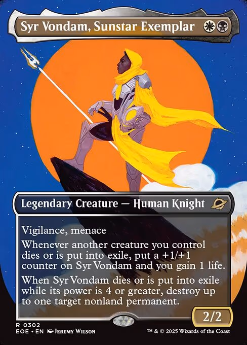 Syr Vondam, Sunstar Exemplar