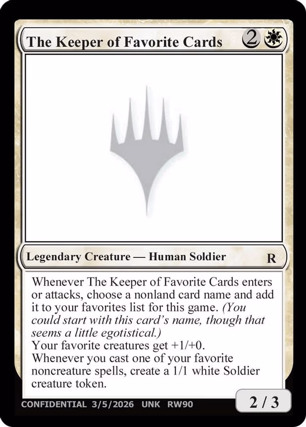 The Keeper of Favorite Cards - R