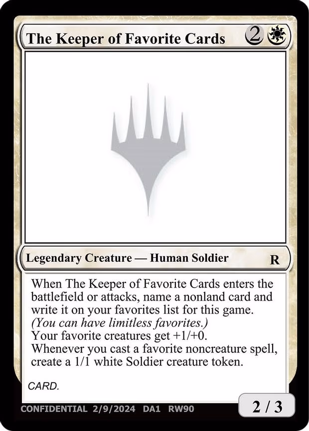 The Keeper of Favorite Cards - R