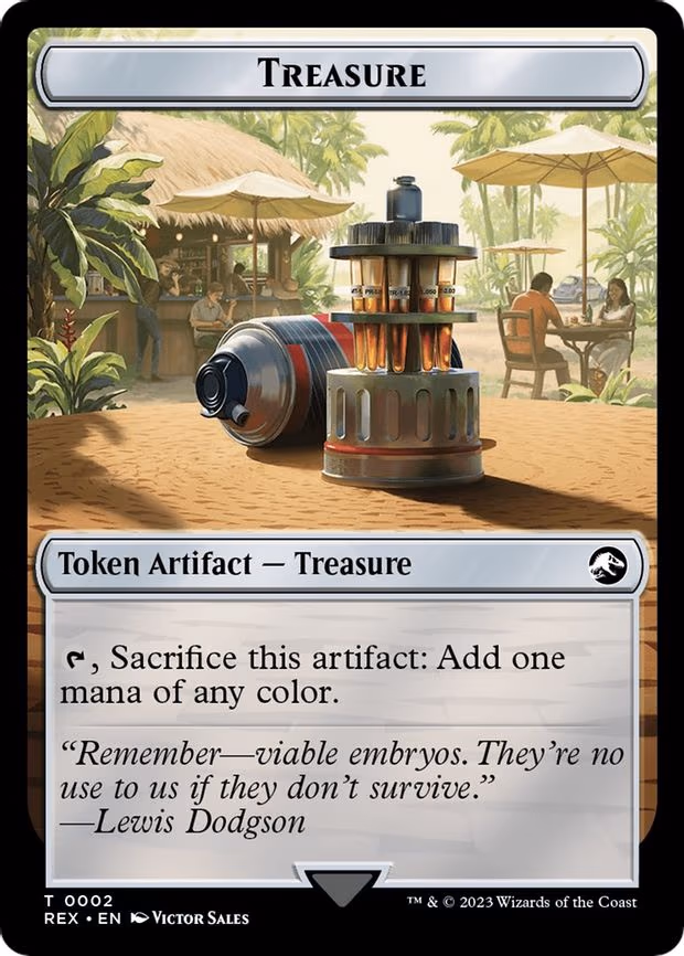 Treasure (0002) // Dinosaur (0009) Double-Sided Token - T (2 // 9)