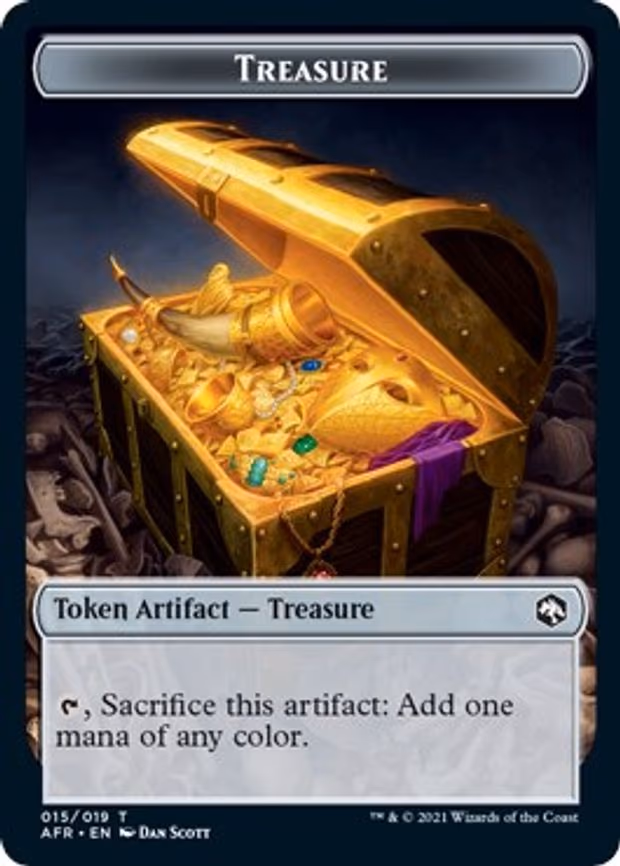 Treasure // Faerie Dragon Double-Sided Token - T (15 // 4)