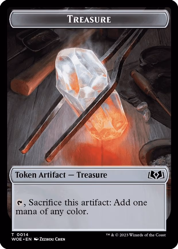 Treasure // Food (0013) Double-Sided Token - T (14 // 13)