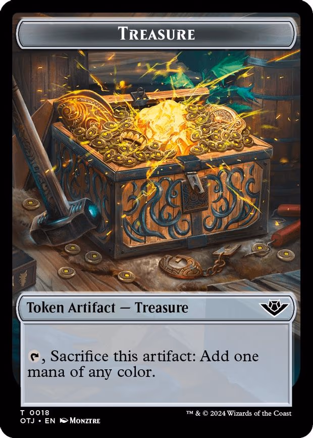 Treasure // Golem Double-Sided Token - T (18 // 6)