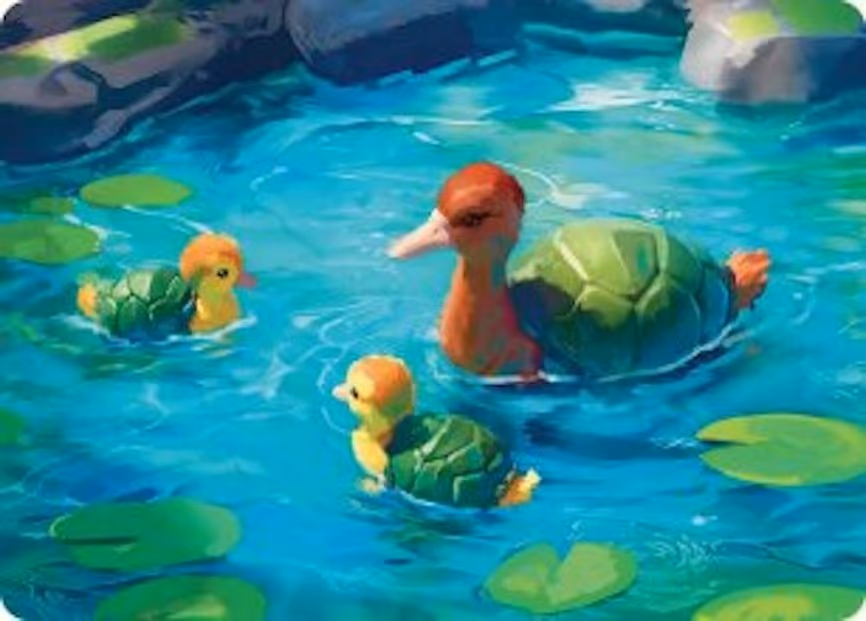 Turtle-Duck Art Card