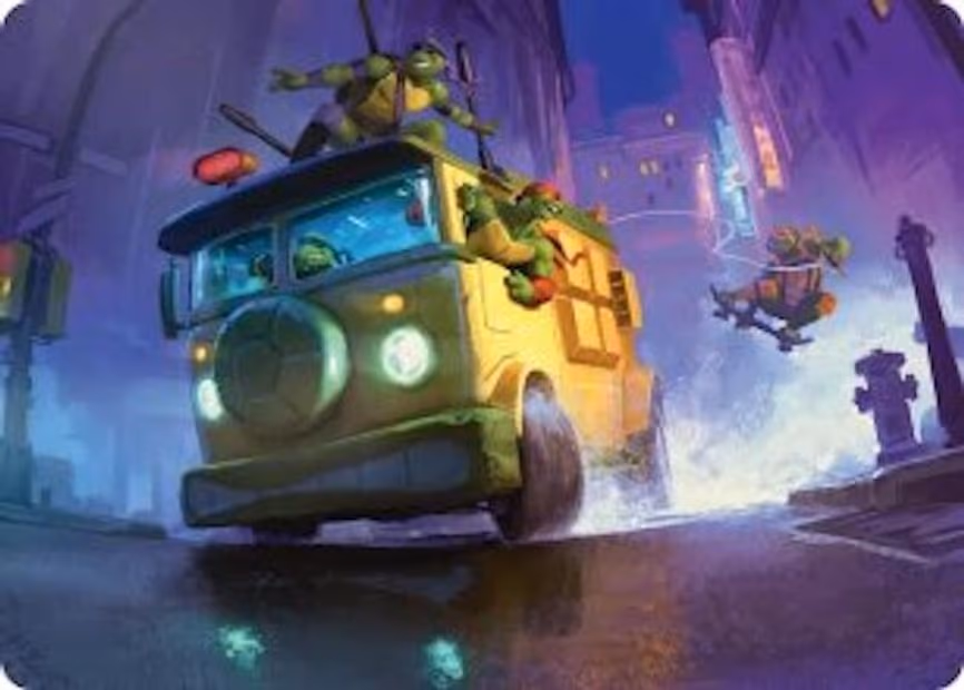 Turtle Van Art Card