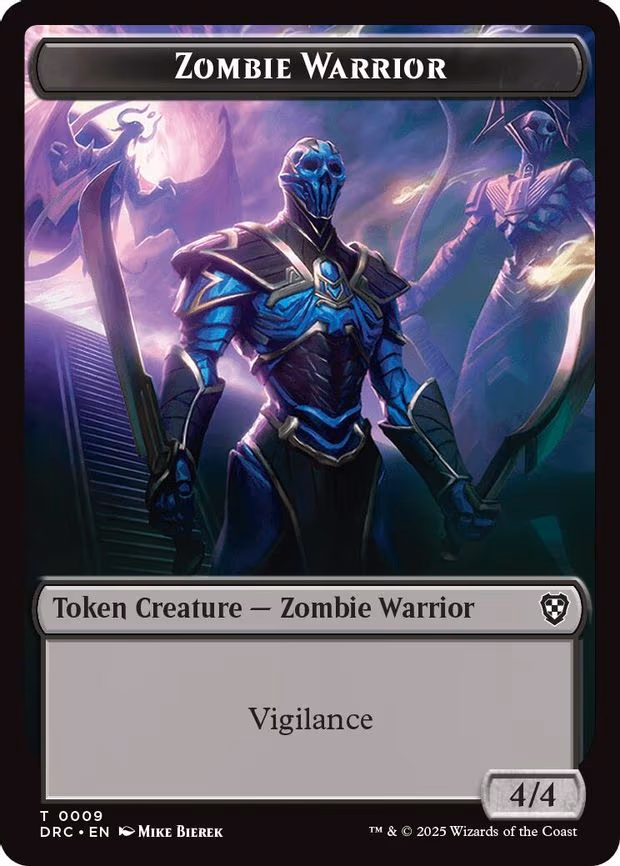 Zombie Warrior // Zombie (0003) Double-Sided Token