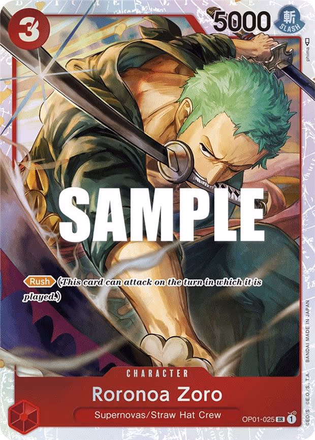 Roronoa Zoro - OP01-025 (Treasure Cup) - SR (OP01-025)