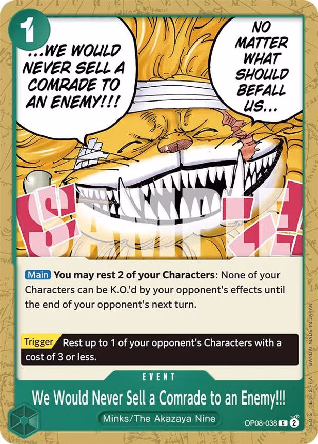 We Would Never Sell a Comrade to an Enemy!!! - C (OP08-038)