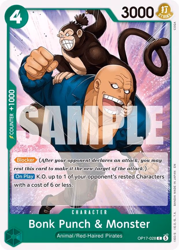 Bonk Punch & Monster - C (OP17-028)