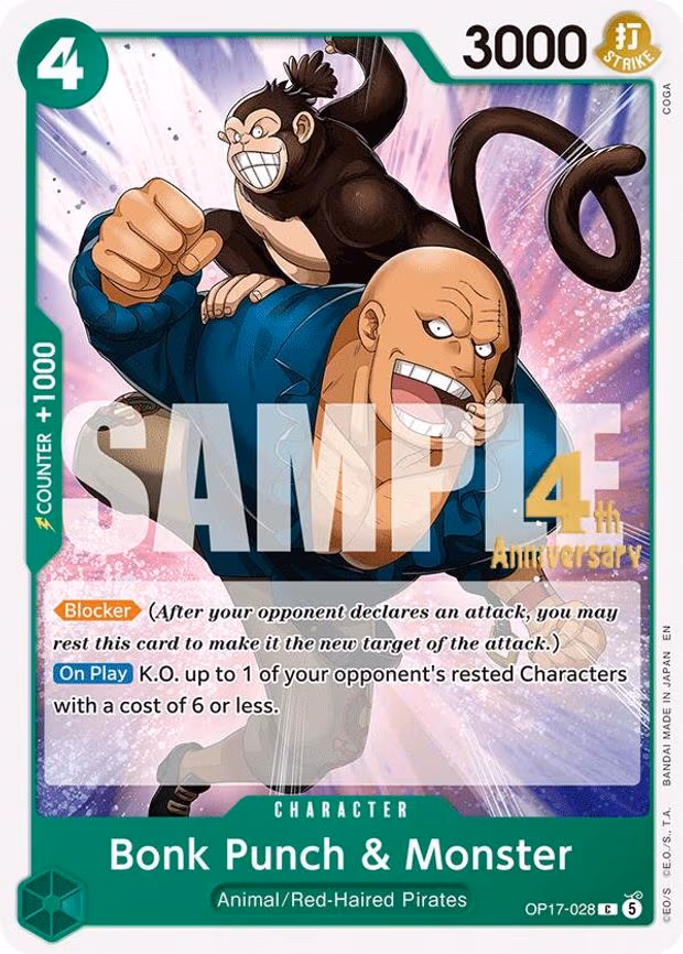Bonk Punch & Monster - C (OP17-028)