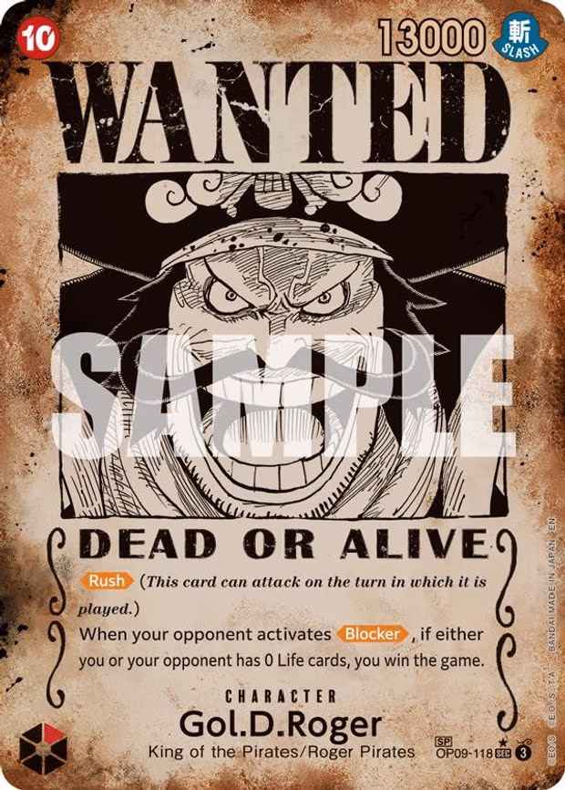 Gol.D.Roger - OP09-118 (SP) (Wanted Poster) - SEC (OP09-118)