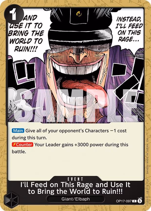 I'll Feed on This Rage and Use It to Bring the World to Ruin!!! - C (OP17-097)