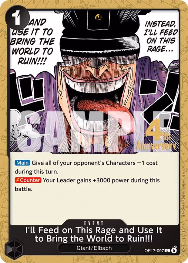 I'll Feed on This Rage and Use It to Bring the World to Ruin!!! - C (OP17-097)