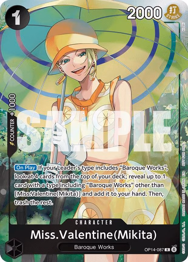 Miss.Valentine(Mikita) (Dash Pack) - R (OP14-087)