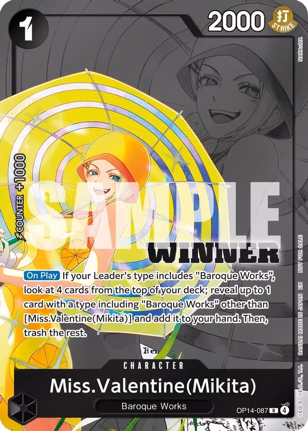 Miss.Valentine(Mikita) (Winner Pack 2026 Vol. 3) - R (OP14-087)