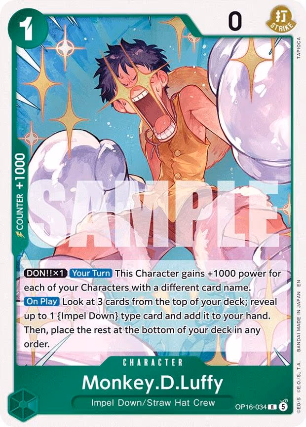Monkey.D.Luffy - R (OP16-034)