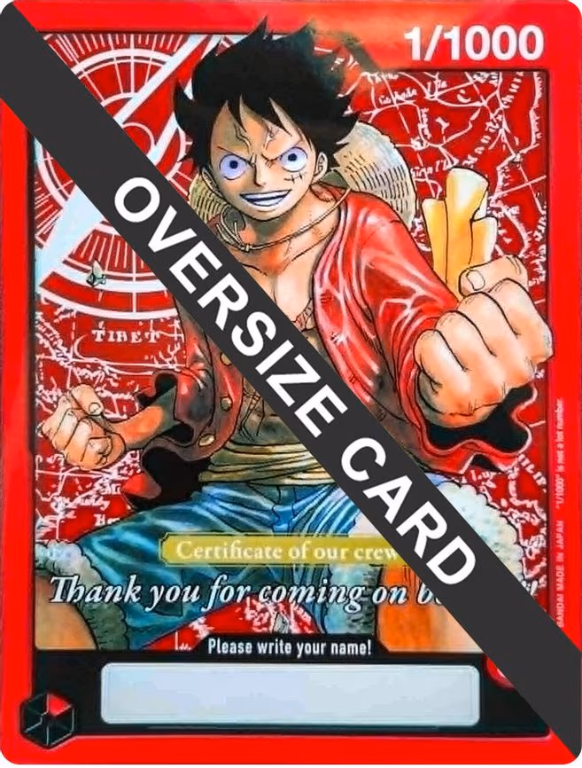 Monkey.D.Luffy (Certificate of our crew) (Oversized) - PR (1/1000)