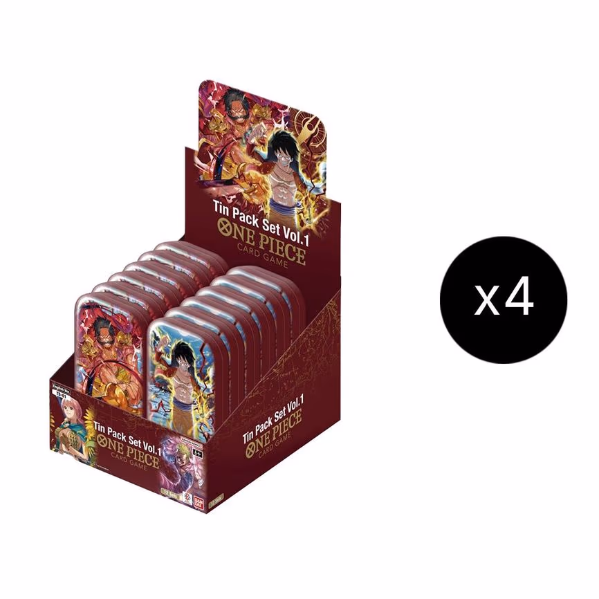 One Piece Tin Pack Set Vol. 1 Display Case