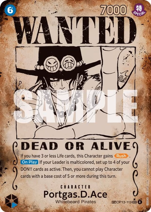 Portgas.D.Ace (119) (Wanted Poster) - SEC (OP13-119)