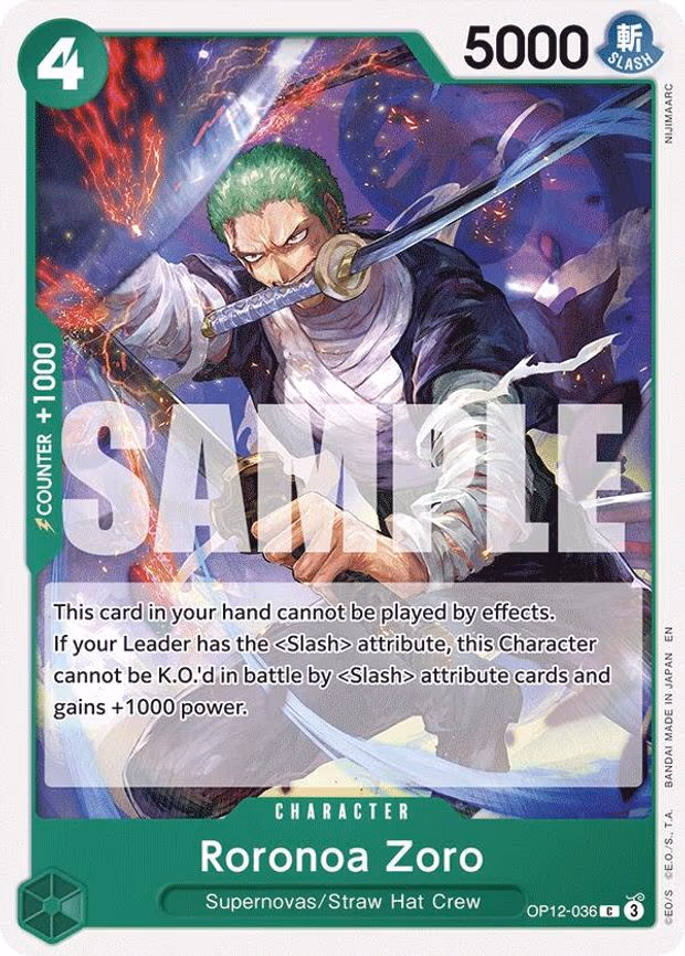 Roronoa Zoro - C (OP12-036)