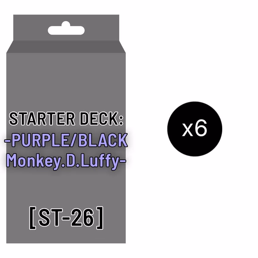 Starter Deck 26: PURPLE/BLACK Monkey.D.Luffy set