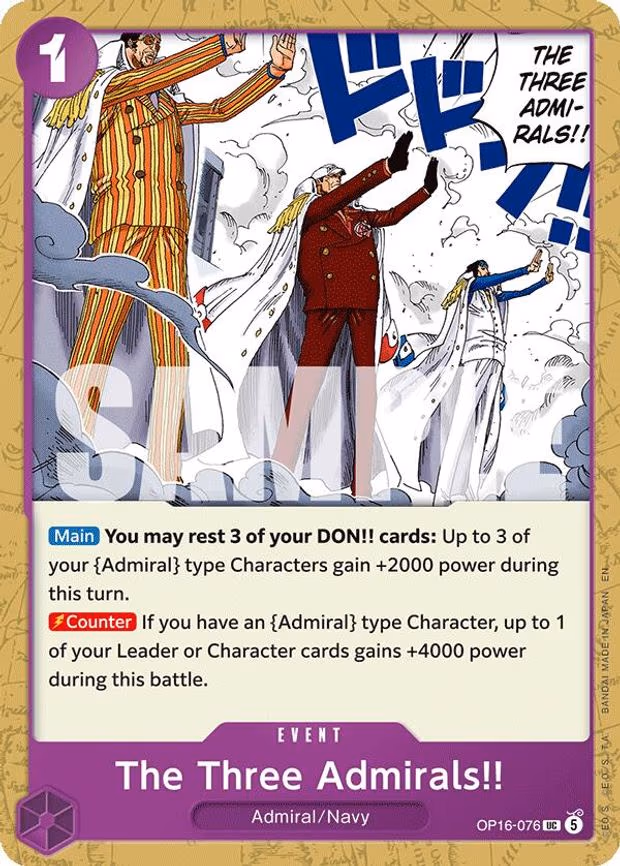 The Three Admirals!! - UC (OP16-076)